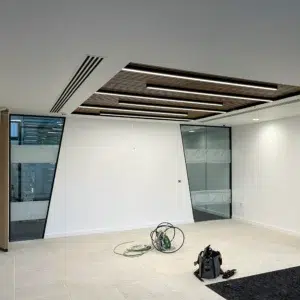 Drylining works on a commercial project in South England